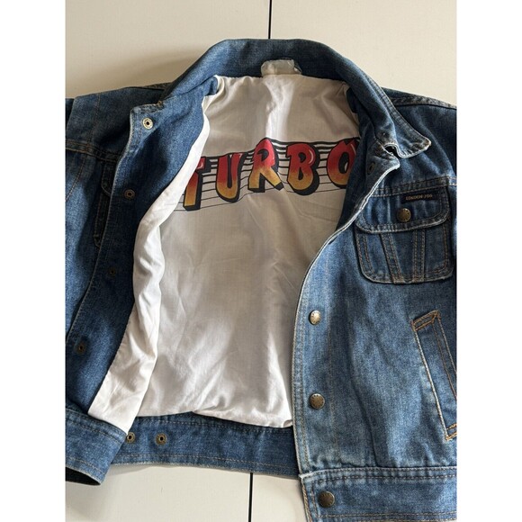 Vintage London Fog TURBO Jean Jacket Boys Girls Kids Size‎ Large / 7 - Picture 2 of 15